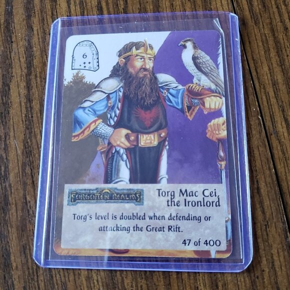 TSR Spellfire CCG 1st Ed. TORG MAC CEI THE IRONLORD Card #47 of 400 - Picture 2 of 3